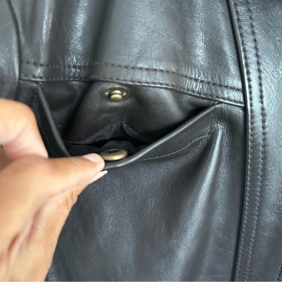 Wilson’s Leather Sean Vintage Leather Jacket Brown Large - Picture 7 of 12